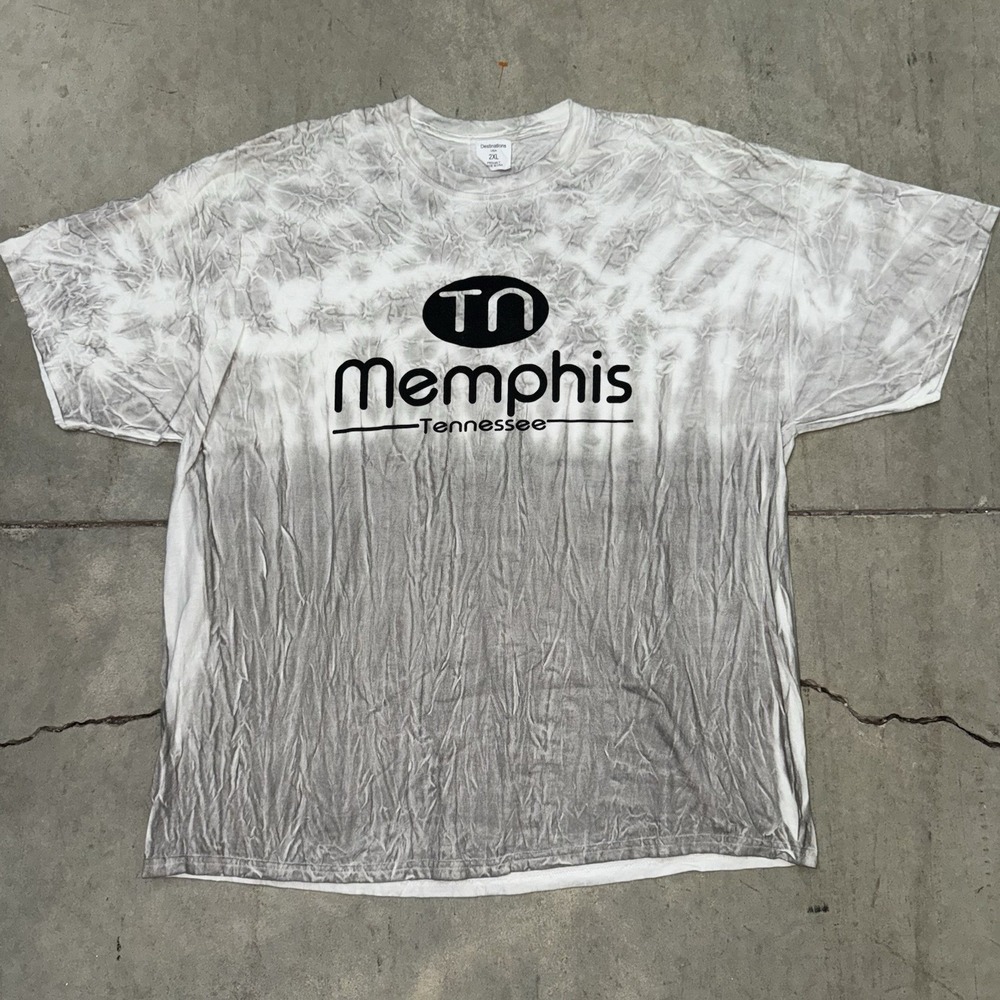 Vintage Memphis Tennessee Tie Dye Made in USA Shirt Size 2XL